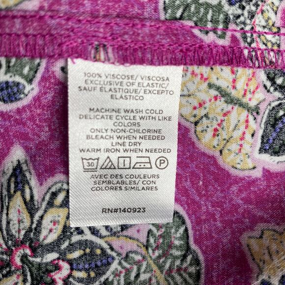 LOFT Hibiscus Halter Tiered Midi Dress Women Size 6‎ Purple Boho Cottagecore NWT - Picture 11 of 11